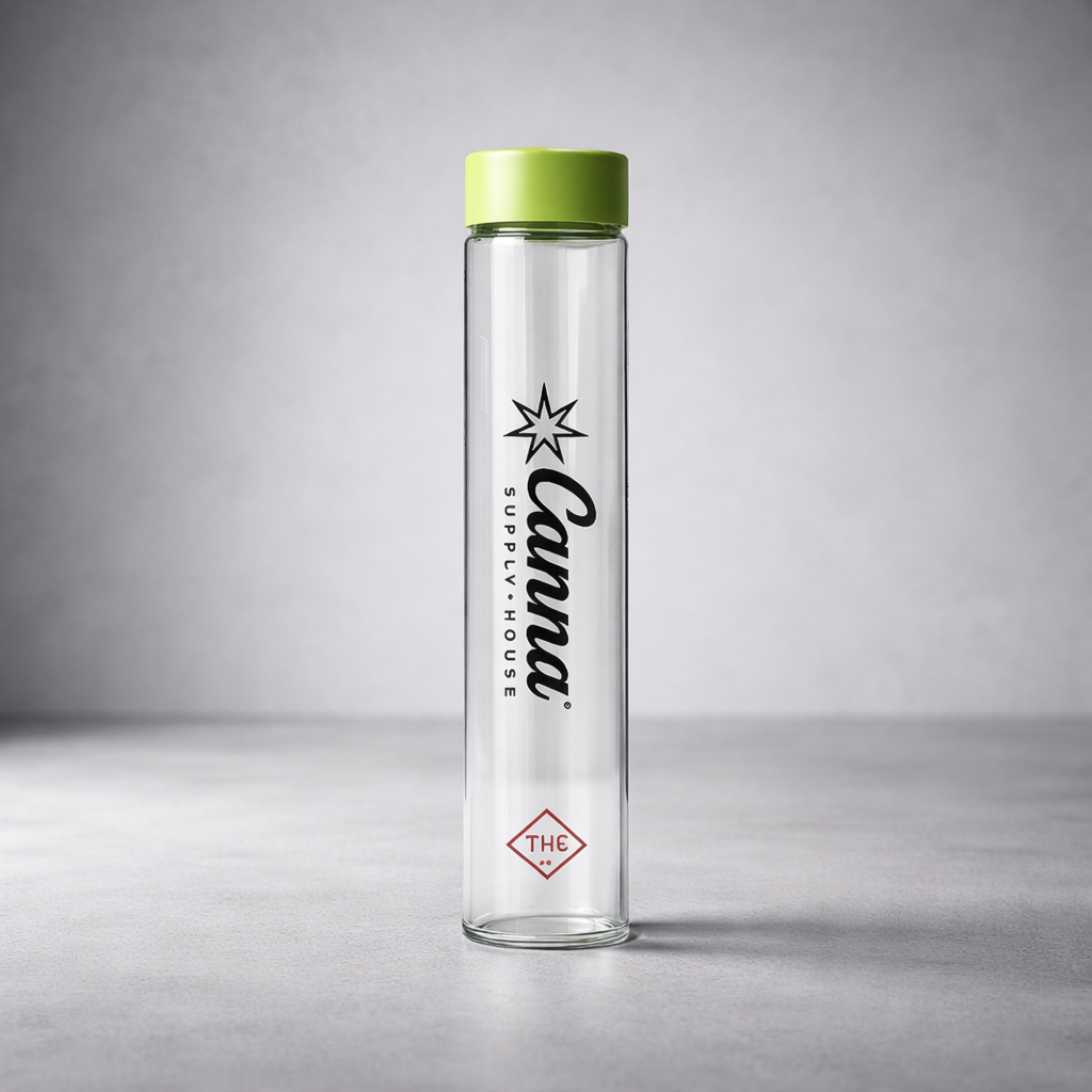 Child-resistant twist-top cannabis pre-roll tubes for joints and blunts—airtight, secure packaging with customizable direct printing or pre-labeled options for freshness, compliance, and brand visibility.